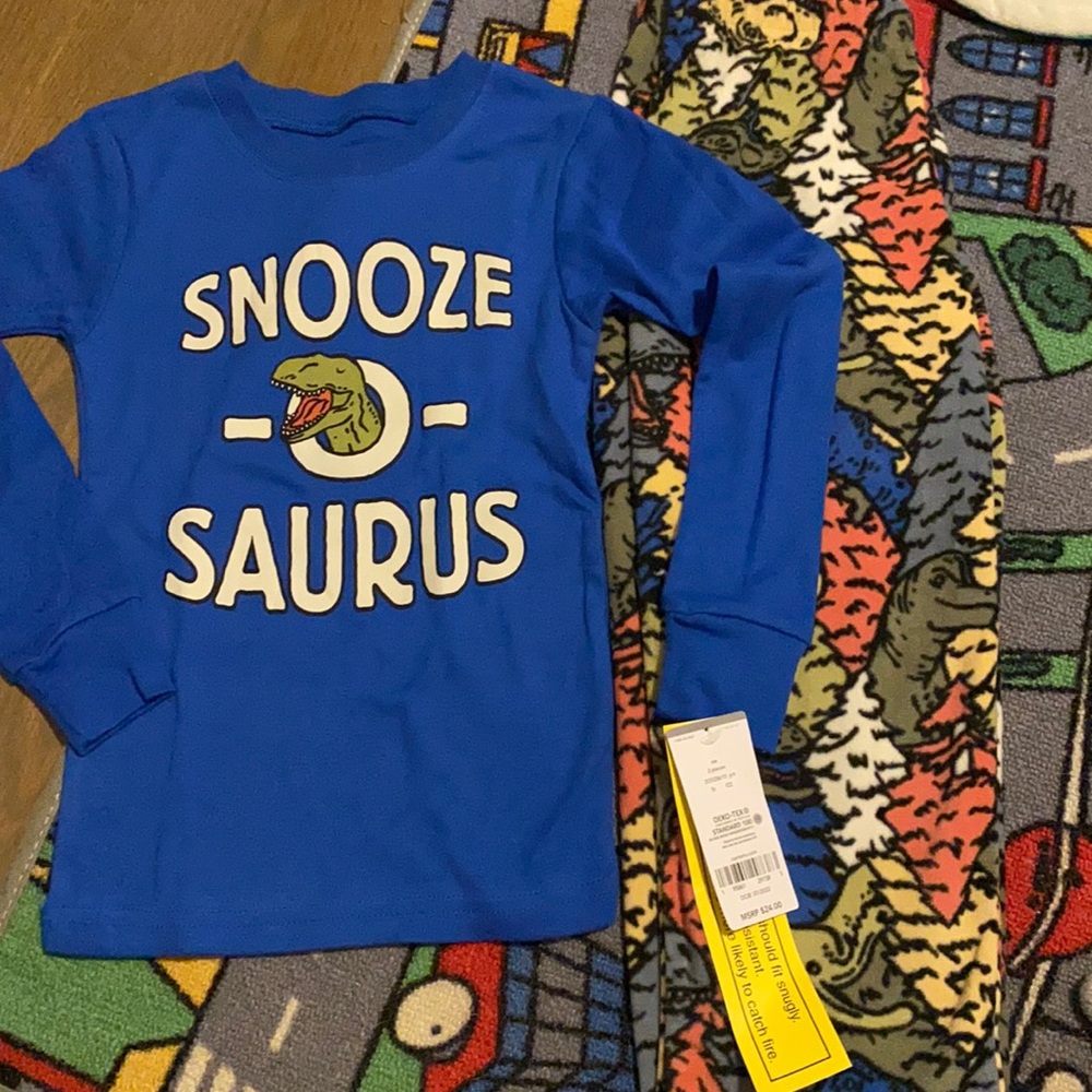 2 piece dinosaur pajama set